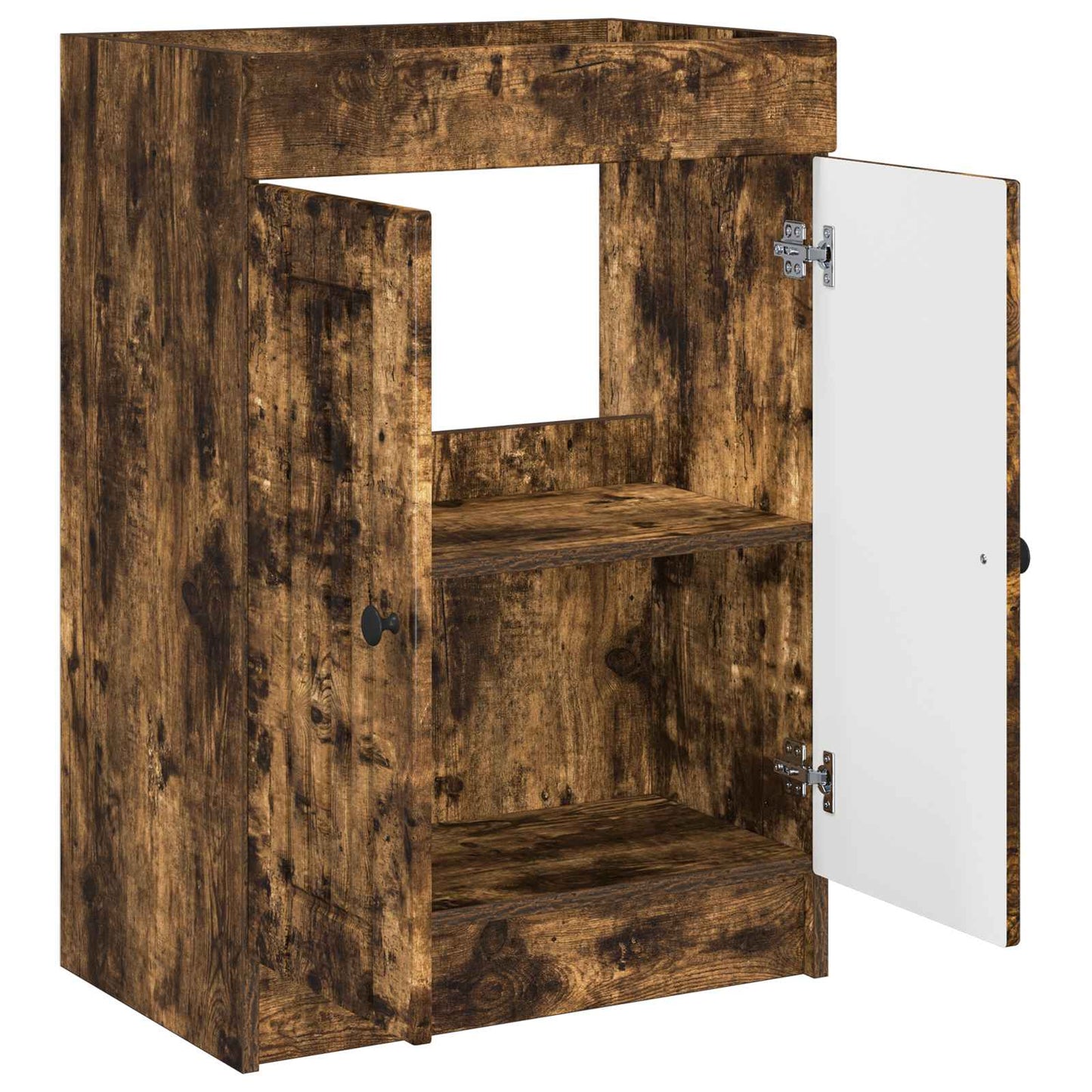 Bathroom under Sink Cabinet Smoked Oak 78.5 x 37.5 x 81 cm