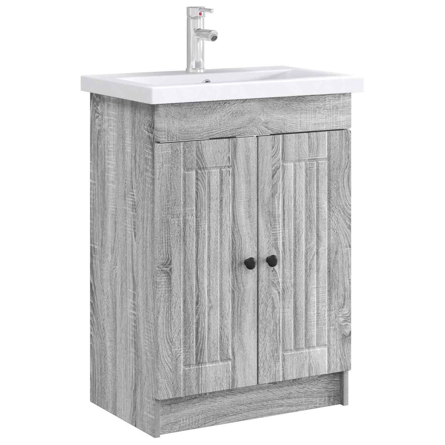Bathroom under Sink Cabinet Grey Sonoma 78.5 x 37.5 x 81 cm