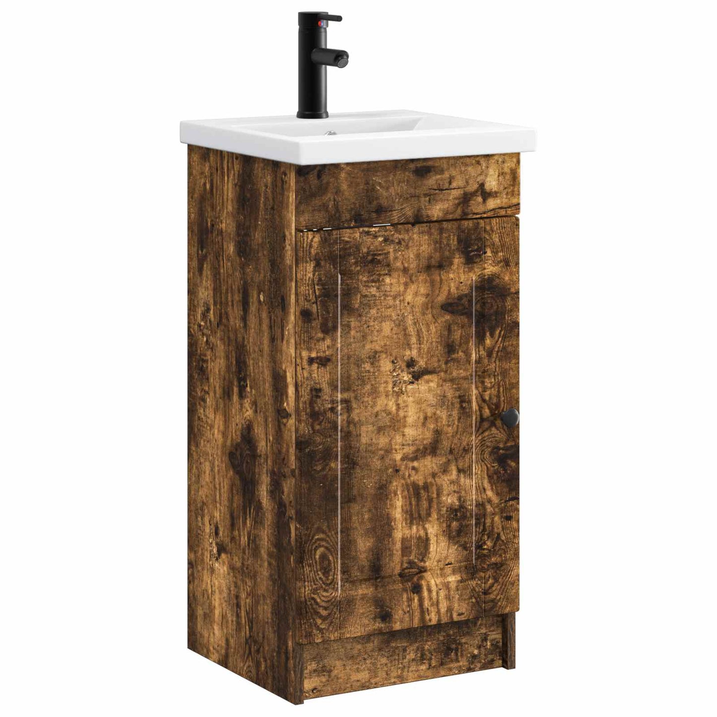Bathroom Vanity with Sink Smoked Oak 42 x 40 x 84.5 cm