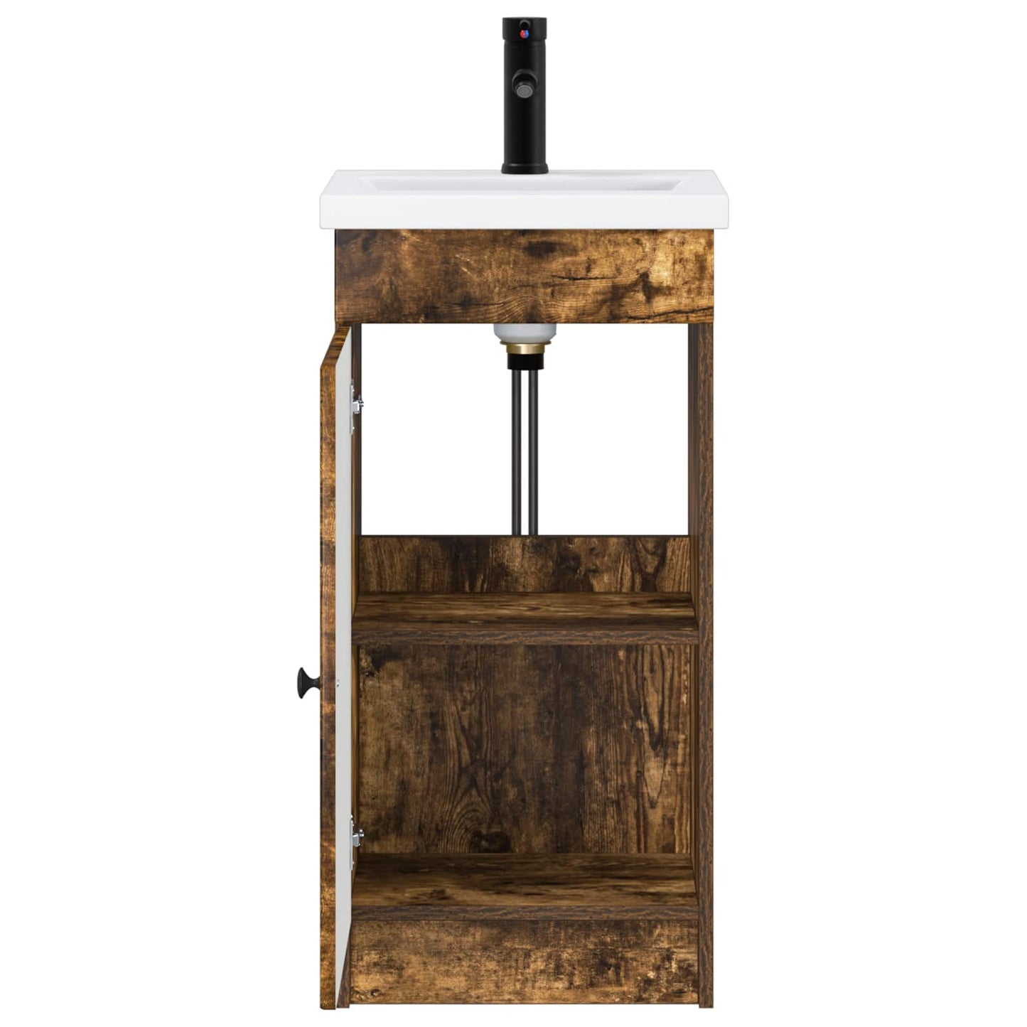 Bathroom Vanity with Sink Smoked Oak 42 x 40 x 84.5 cm