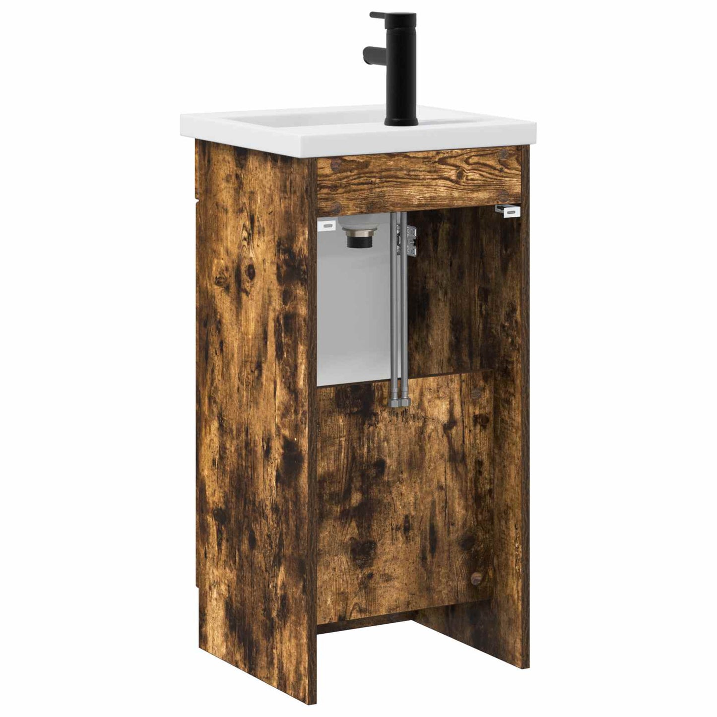 Bathroom Vanity with Sink Smoked Oak 42 x 40 x 84.5 cm