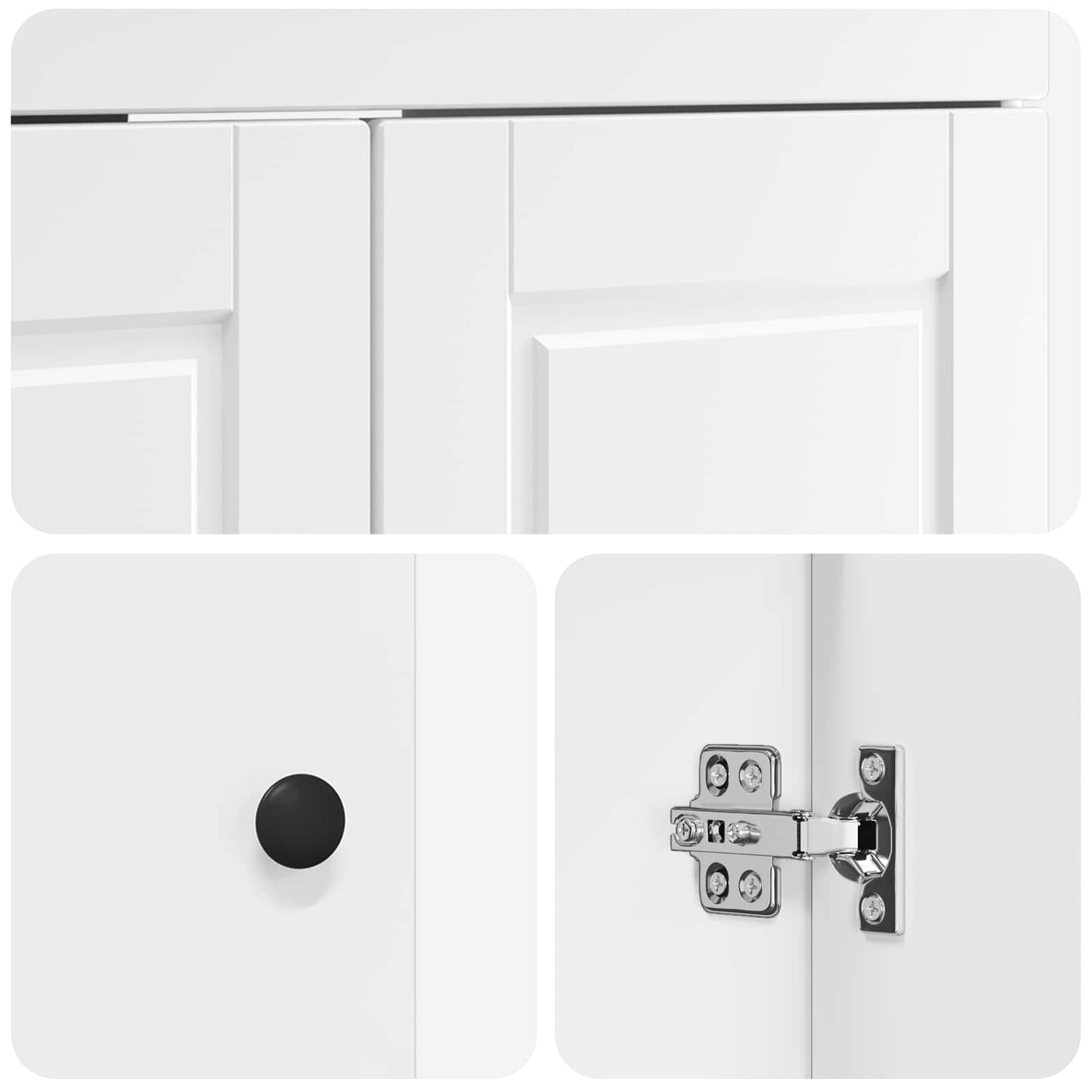 Bathroom under Sink Cabinet White 56 x 37.5 x 81 cm