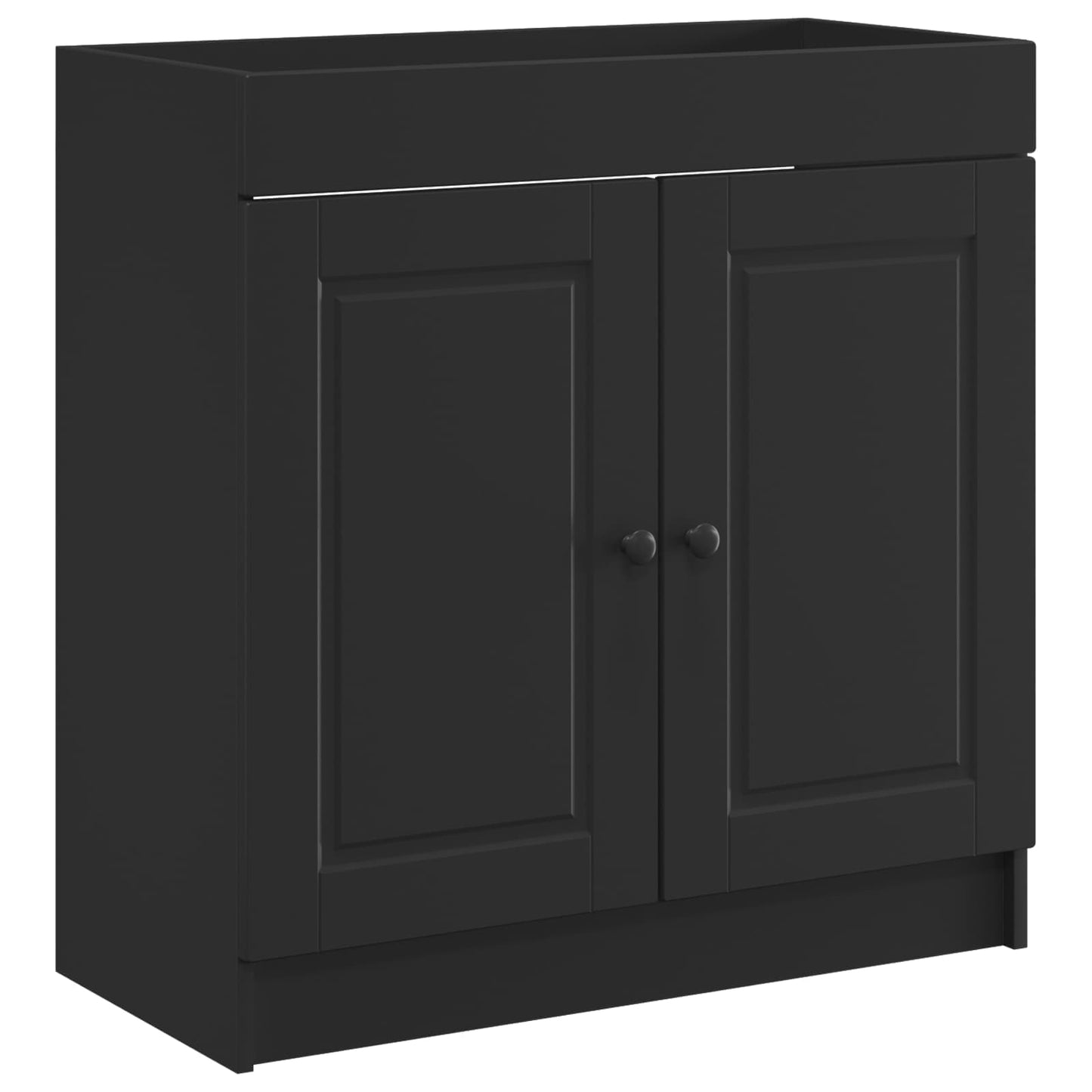 Bathroom under Sink Cabinet Black 56 x 37.5 x 81 cm