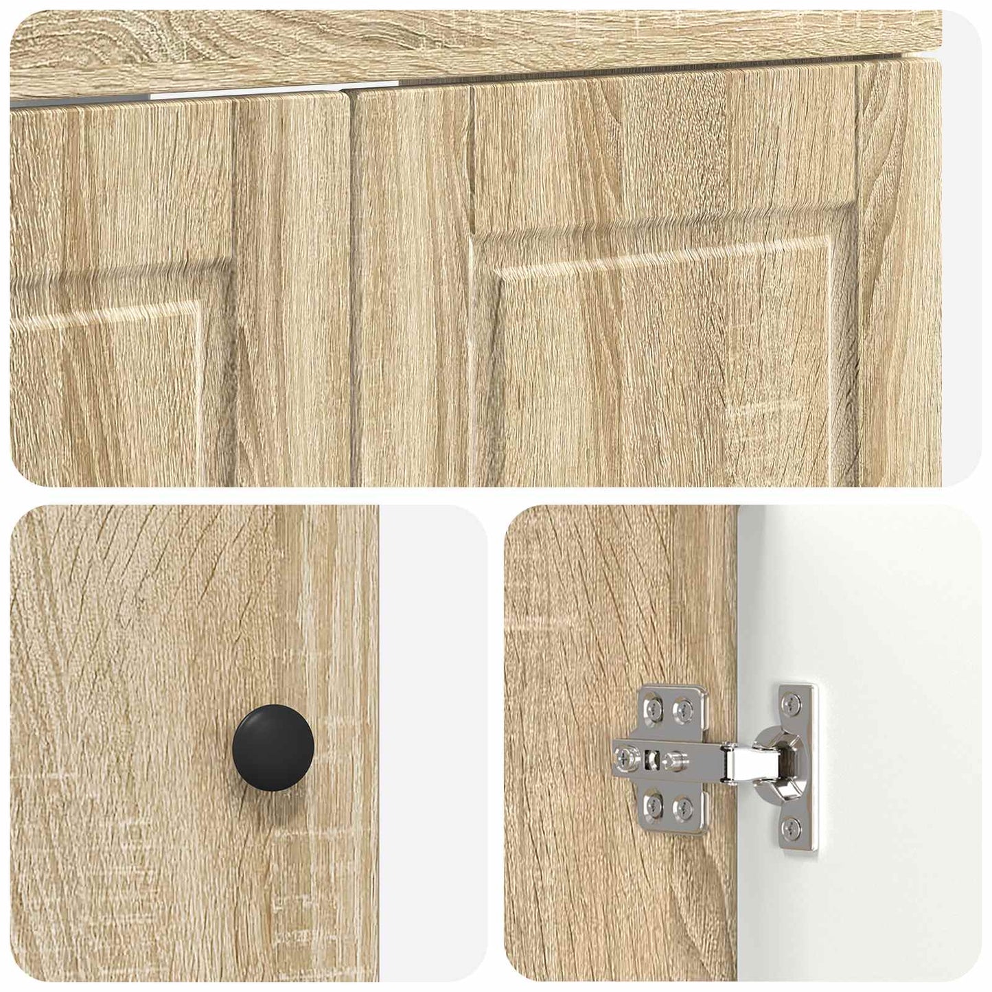 Bathroom under Sink Cabinet Sonoma Oak 78.5 x 37.5 x 81 cm