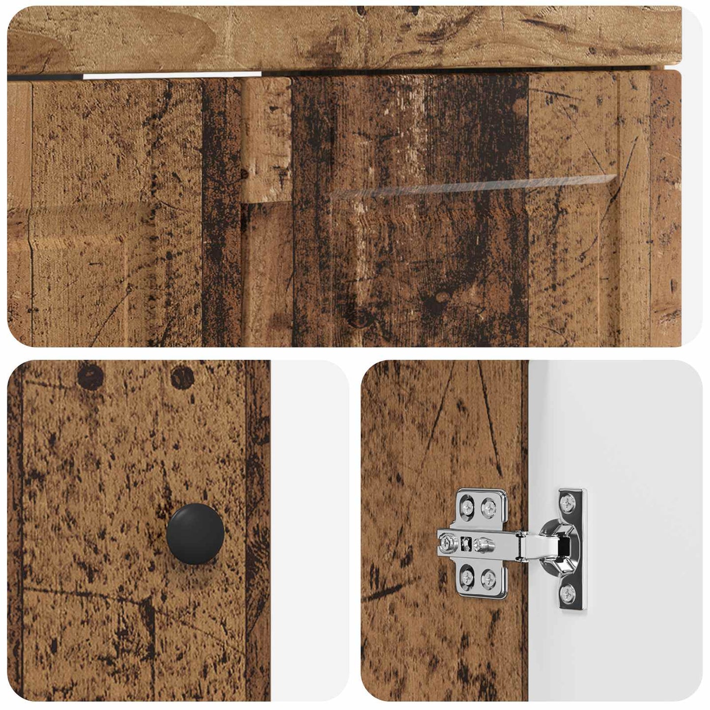 Bathroom under Sink Cabinet Old Wood 78.5 x 37.5 x 81 cm