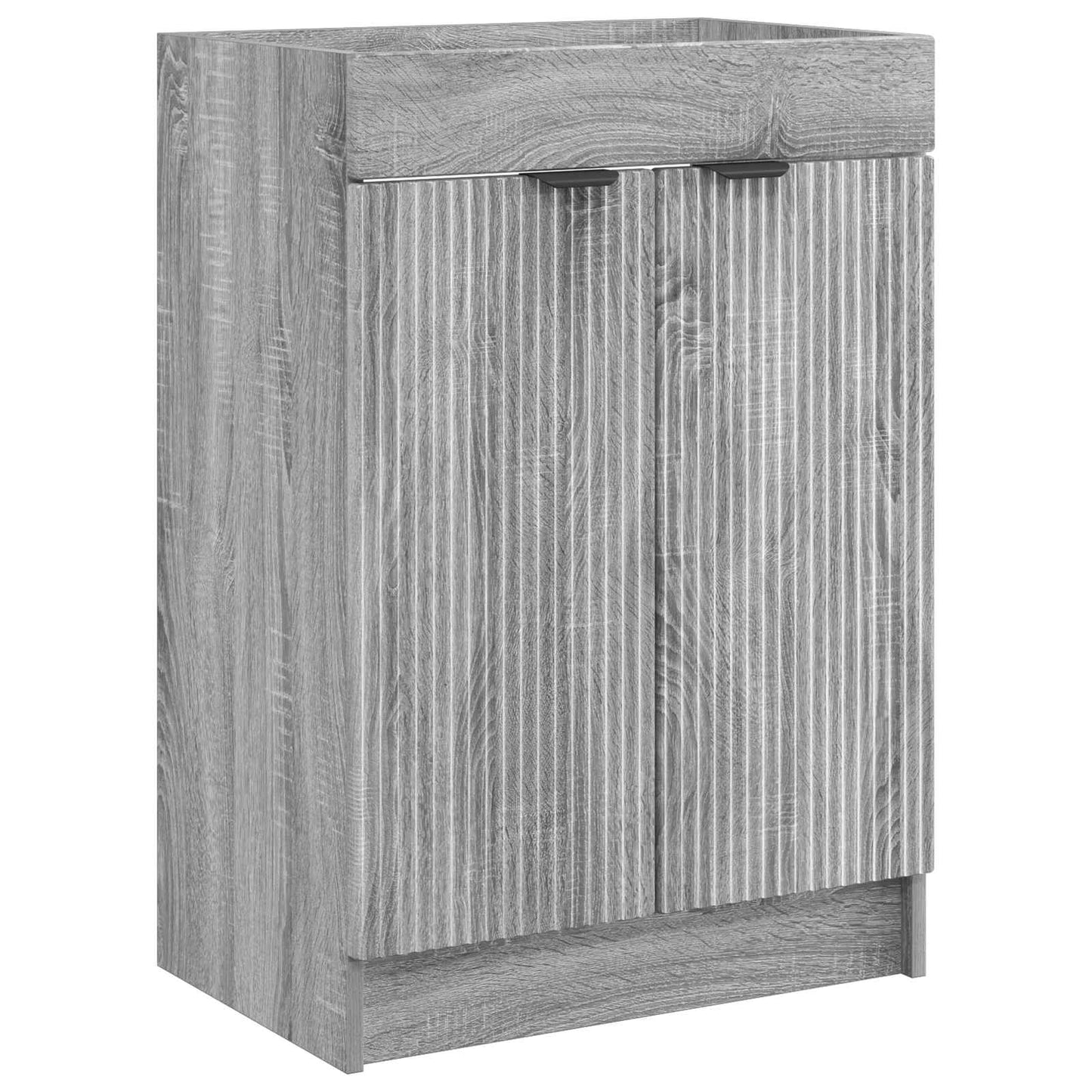Bathroom under Sink Cabinet Grey Sonoma 56 x 37.5 x 81 cm