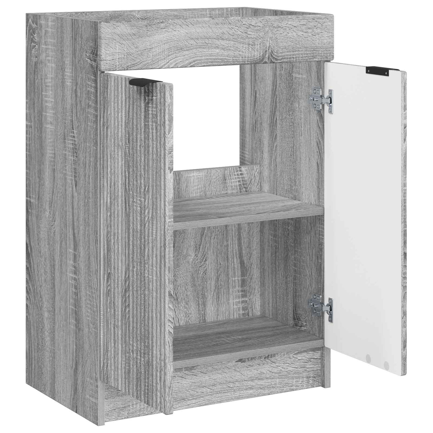 Bathroom under Sink Cabinet Grey Sonoma 56 x 37.5 x 81 cm