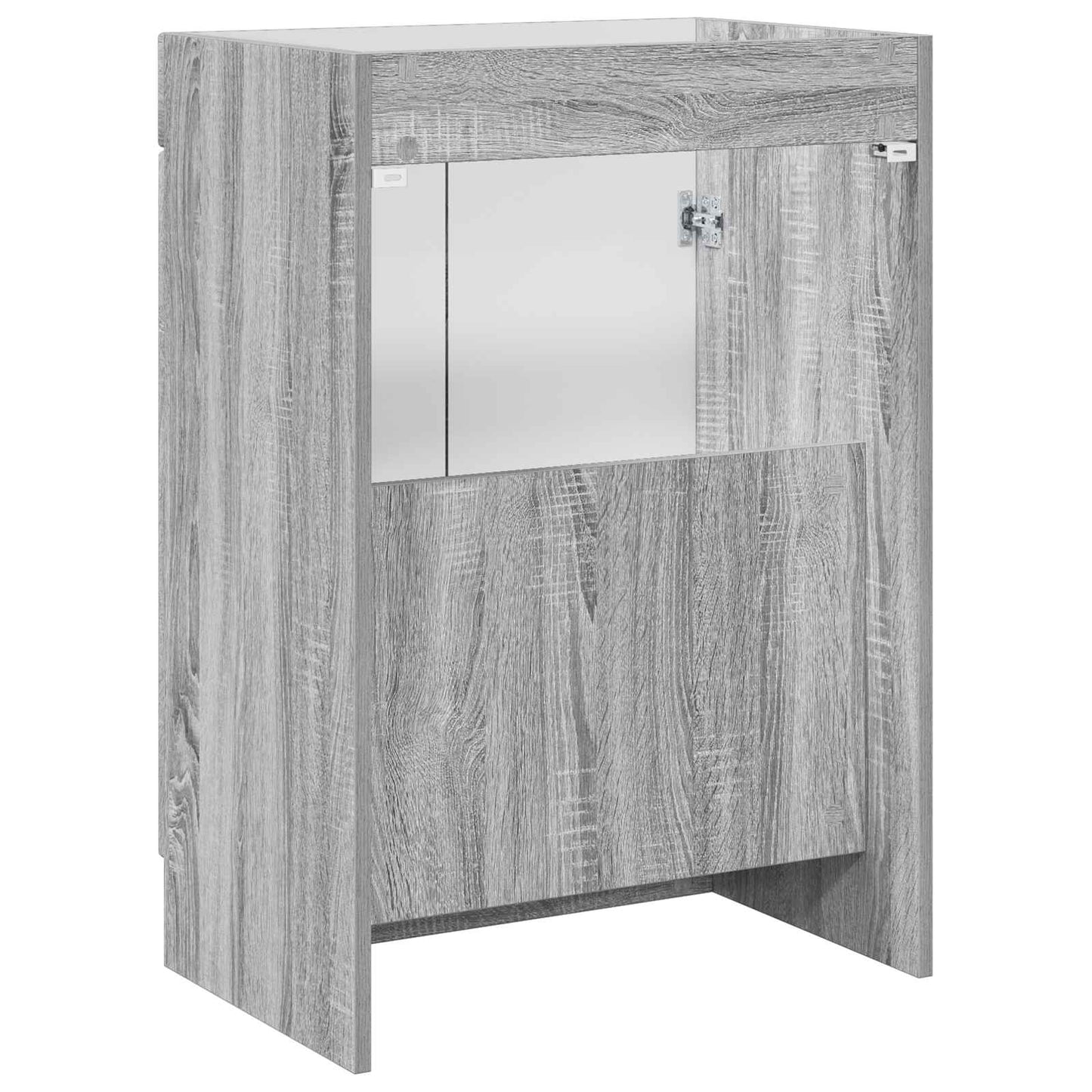 Bathroom under Sink Cabinet Grey Sonoma 56 x 37.5 x 81 cm