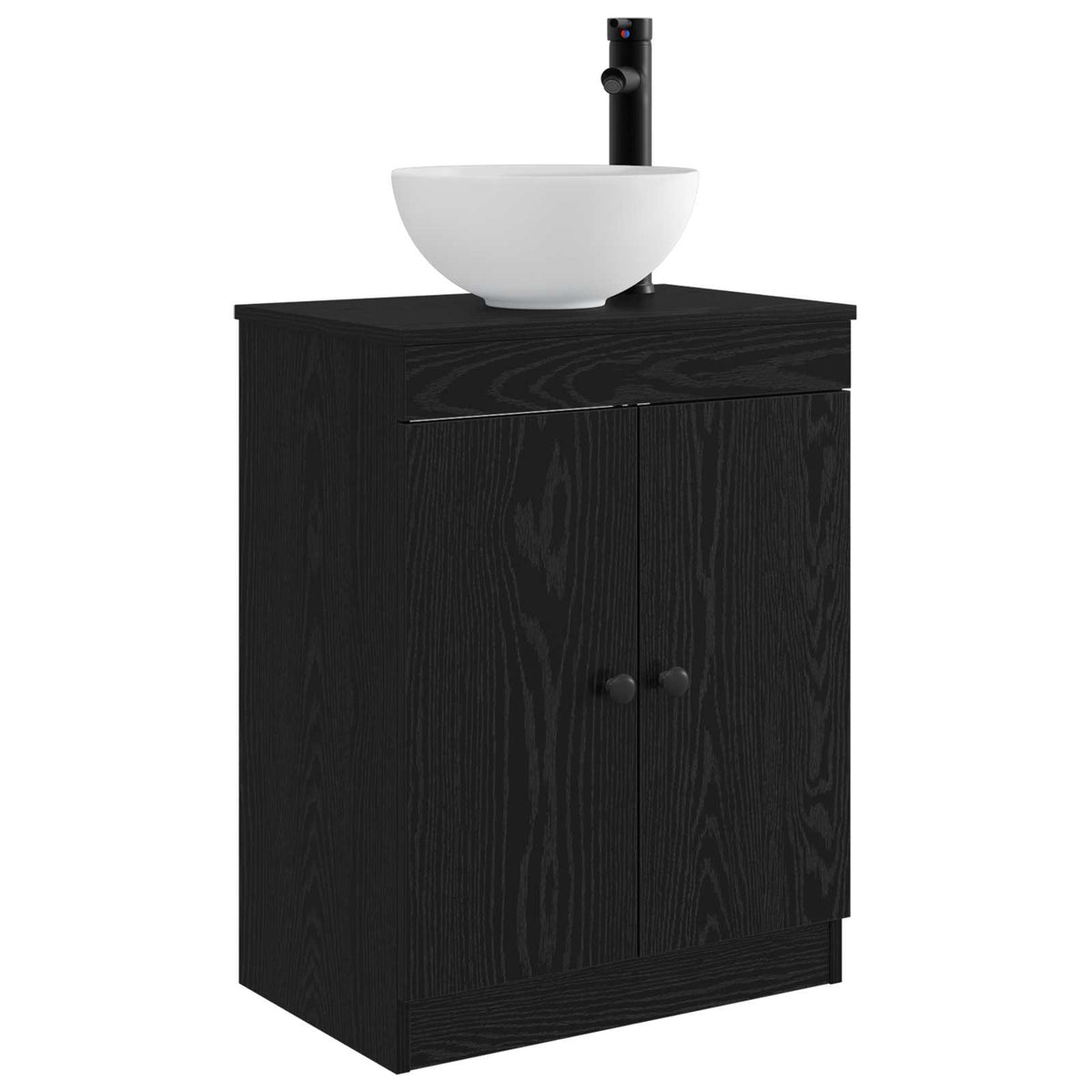Bathroom Sink Cabinet Black 54 x 35 x 100 cm Engineered Wood