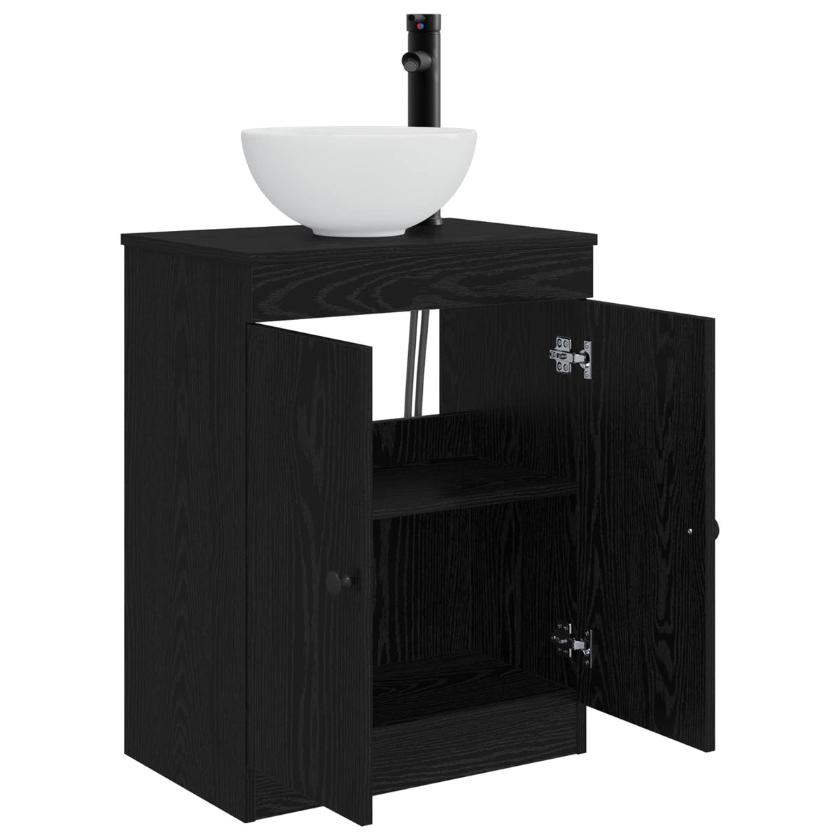 Bathroom Sink Cabinet Black 54 x 35 x 100 cm Engineered Wood