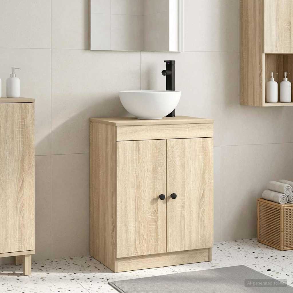 Bathroom Sink Cabinet Sonoma Oak 54 x 35 x 100 cm