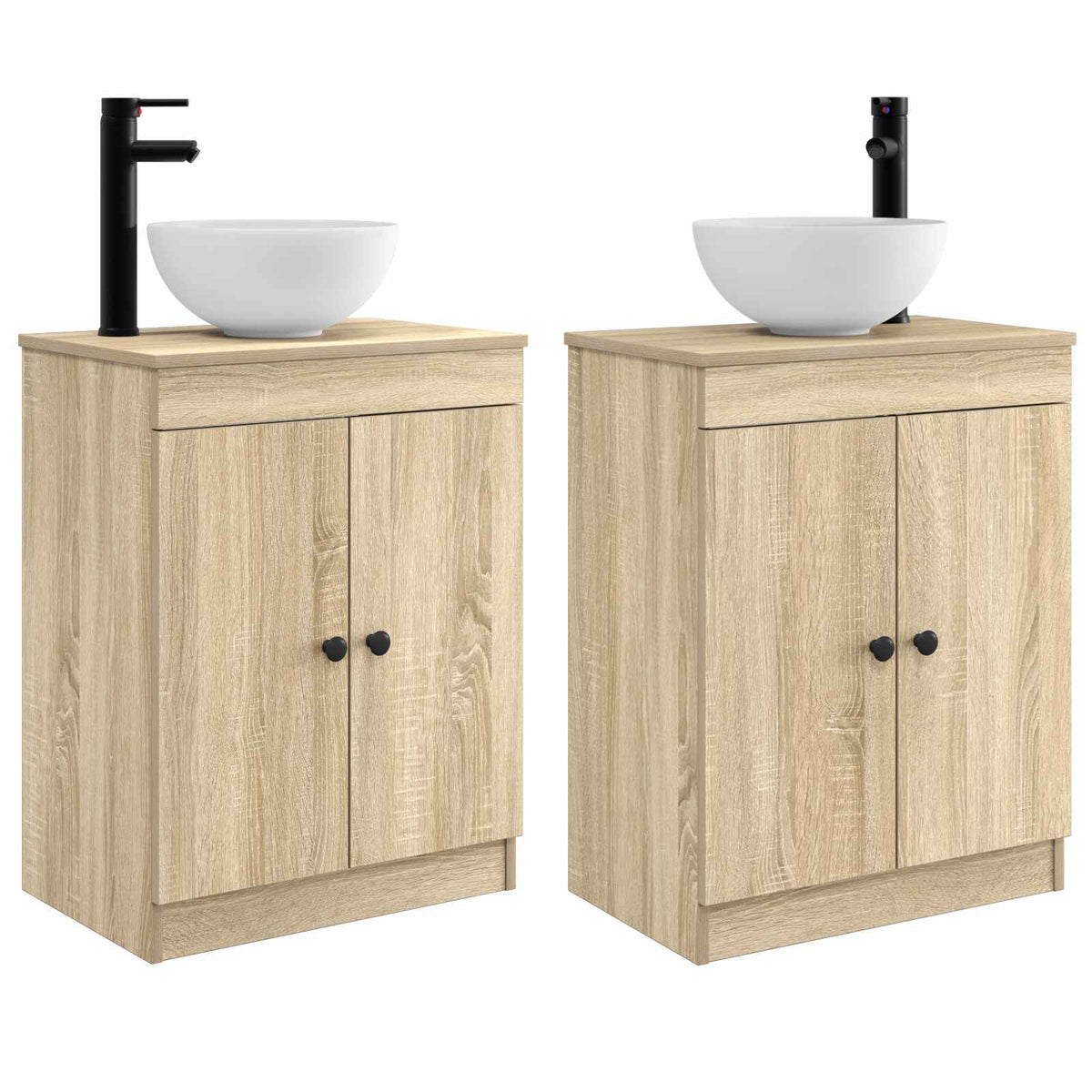 Bathroom Sink Cabinet Sonoma Oak 54 x 35 x 100 cm