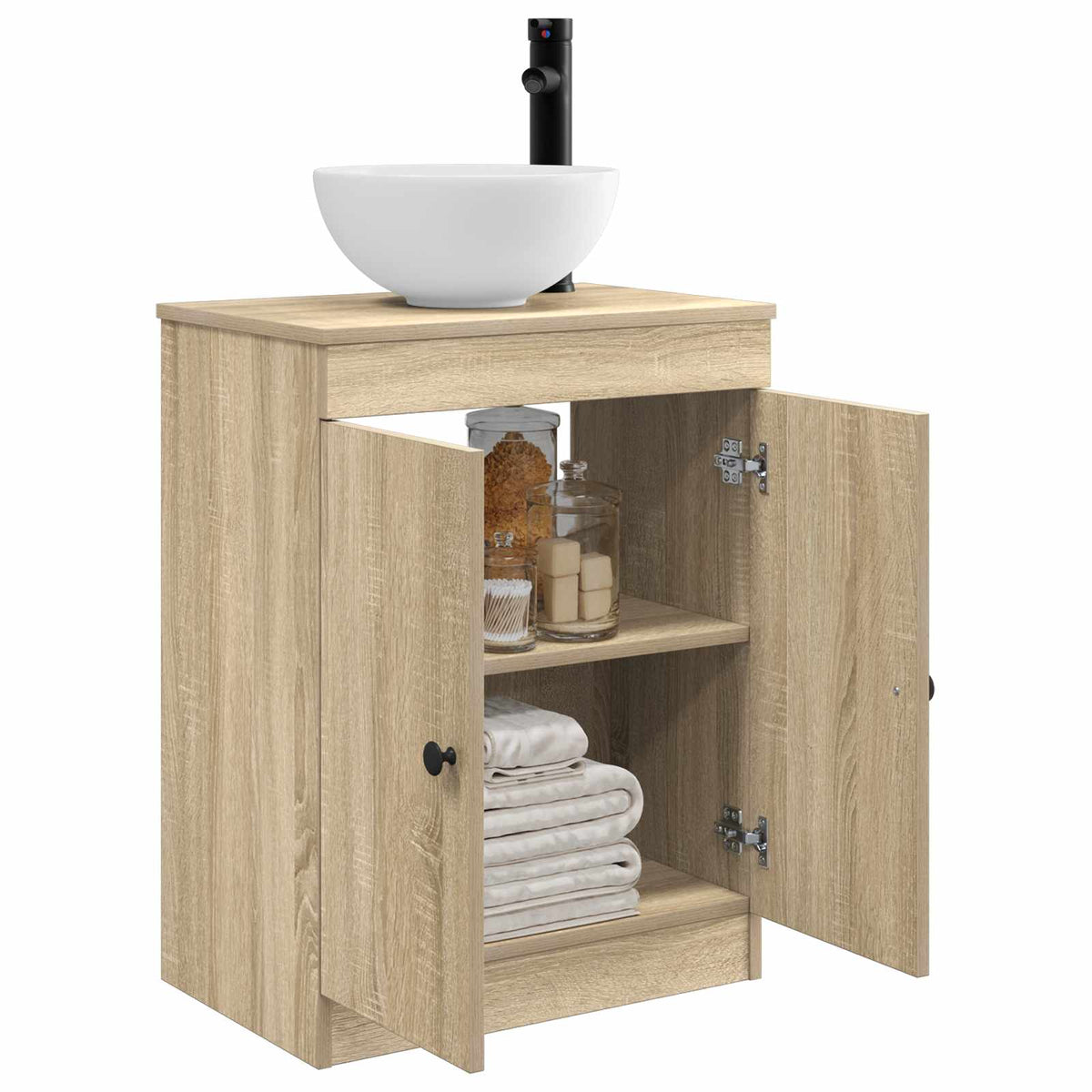 Bathroom Sink Cabinet Sonoma Oak 54 x 35 x 100 cm