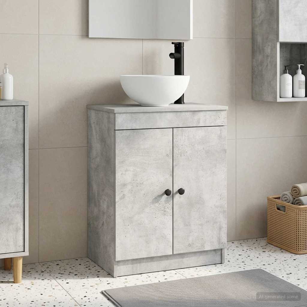 Bathroom Sink Cabinet Concrete Grey 54 x 35 x 100 cm