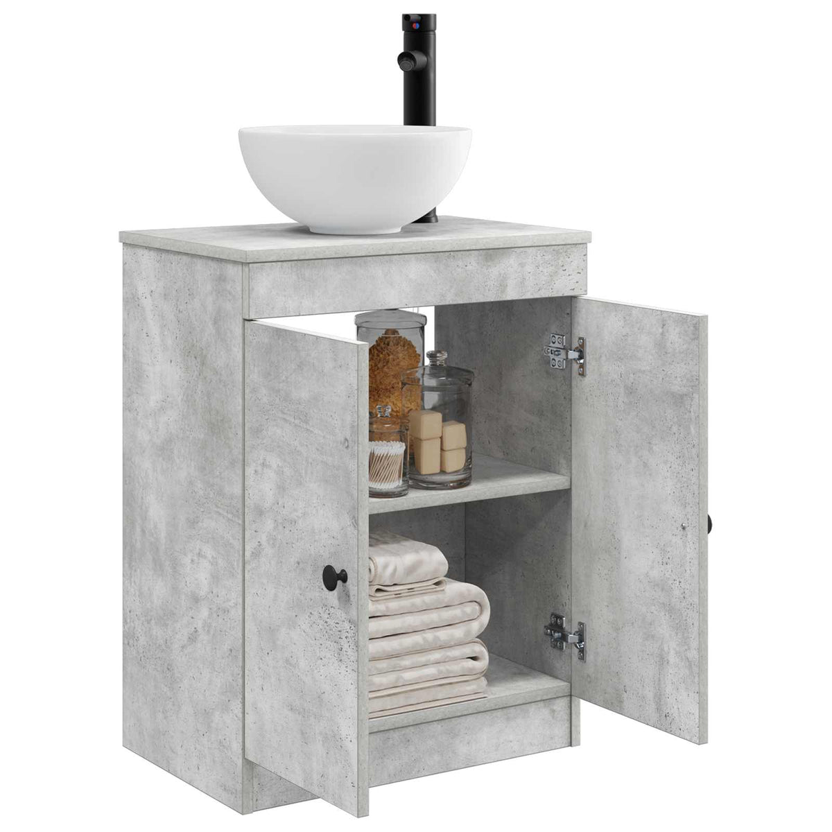 Bathroom Sink Cabinet Concrete Grey 54 x 35 x 100 cm