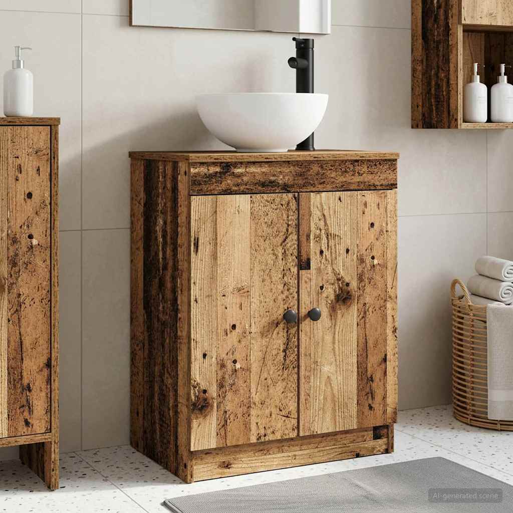 Bathroom Sink Cabinet Old Wood 54 x 35 x 100 cm Engineered Wood