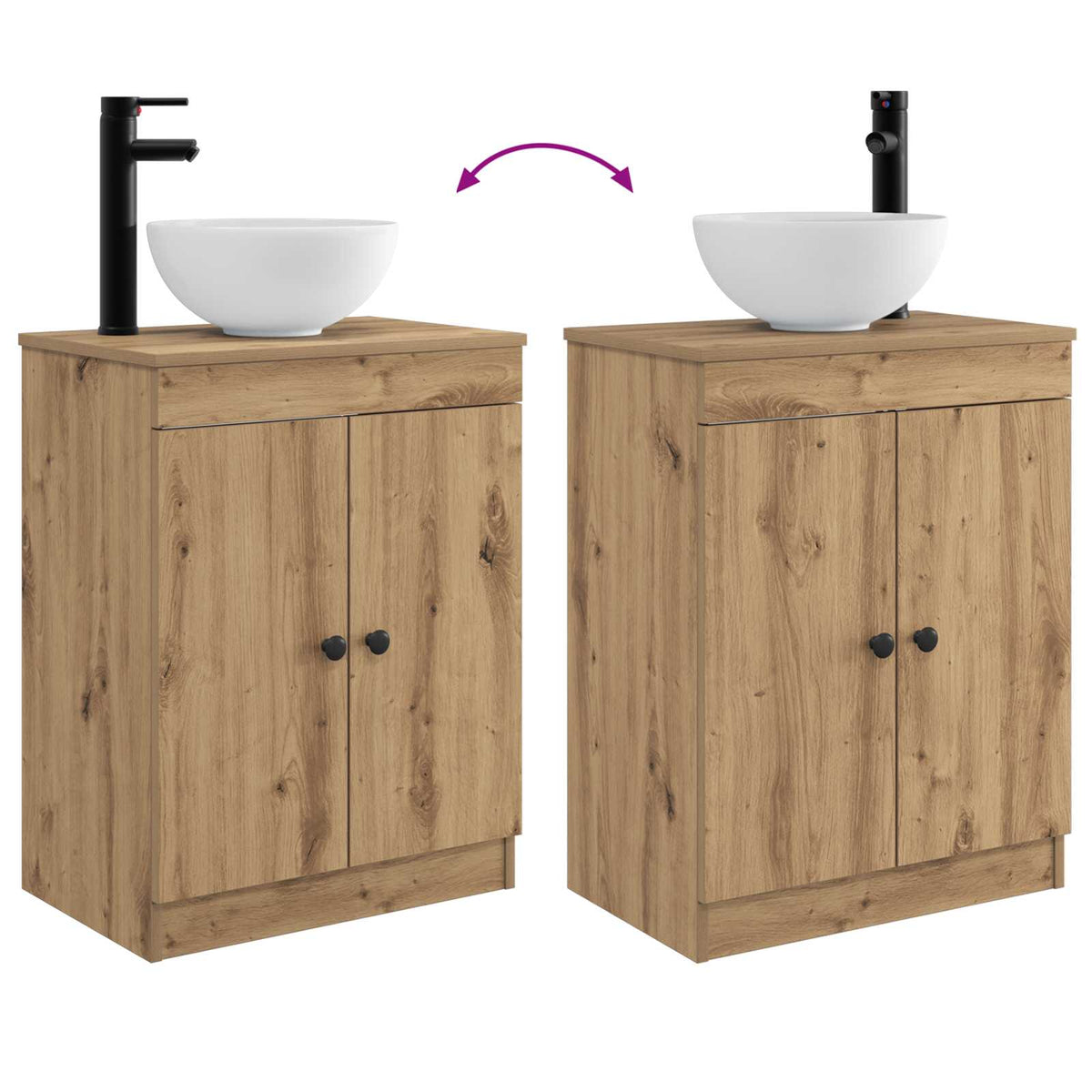 Bathroom Sink Cabinet Artisan Oak 54 x 35 x 100 cm