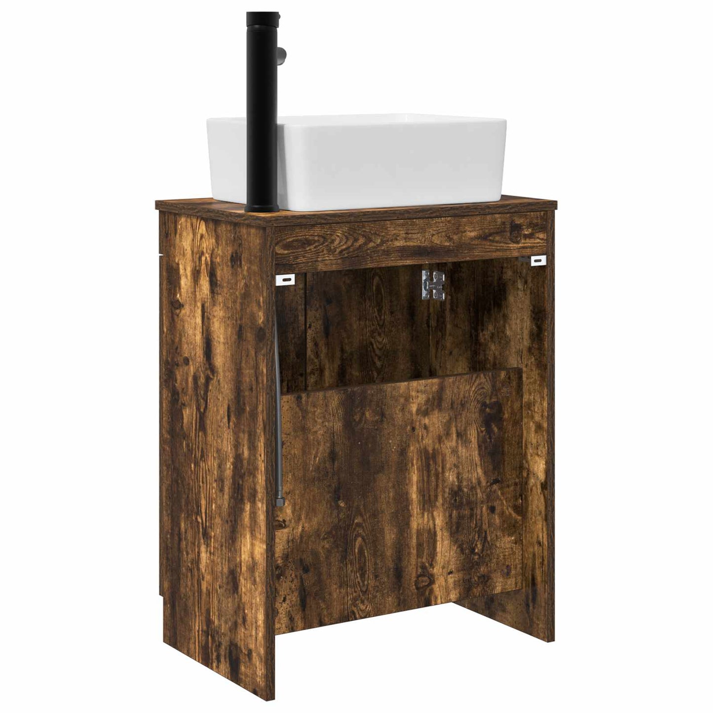 Bathroom Vanity with Sink Smoked Oak 54 x 35 x 83 cm