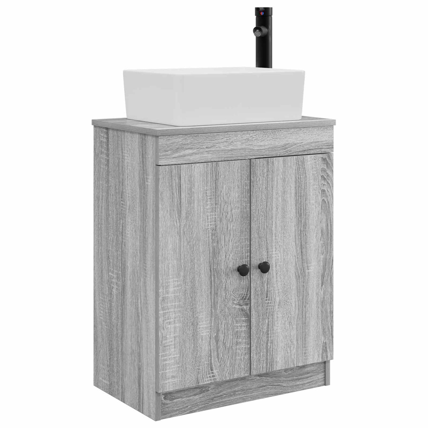 Bathroom Vanity with Sink Grey Sonoma 54 x 35 x 83 cm