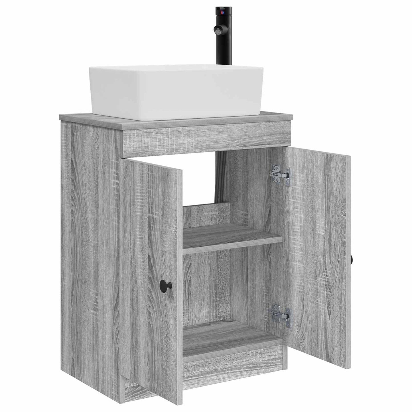 Bathroom Vanity with Sink Grey Sonoma 54 x 35 x 83 cm