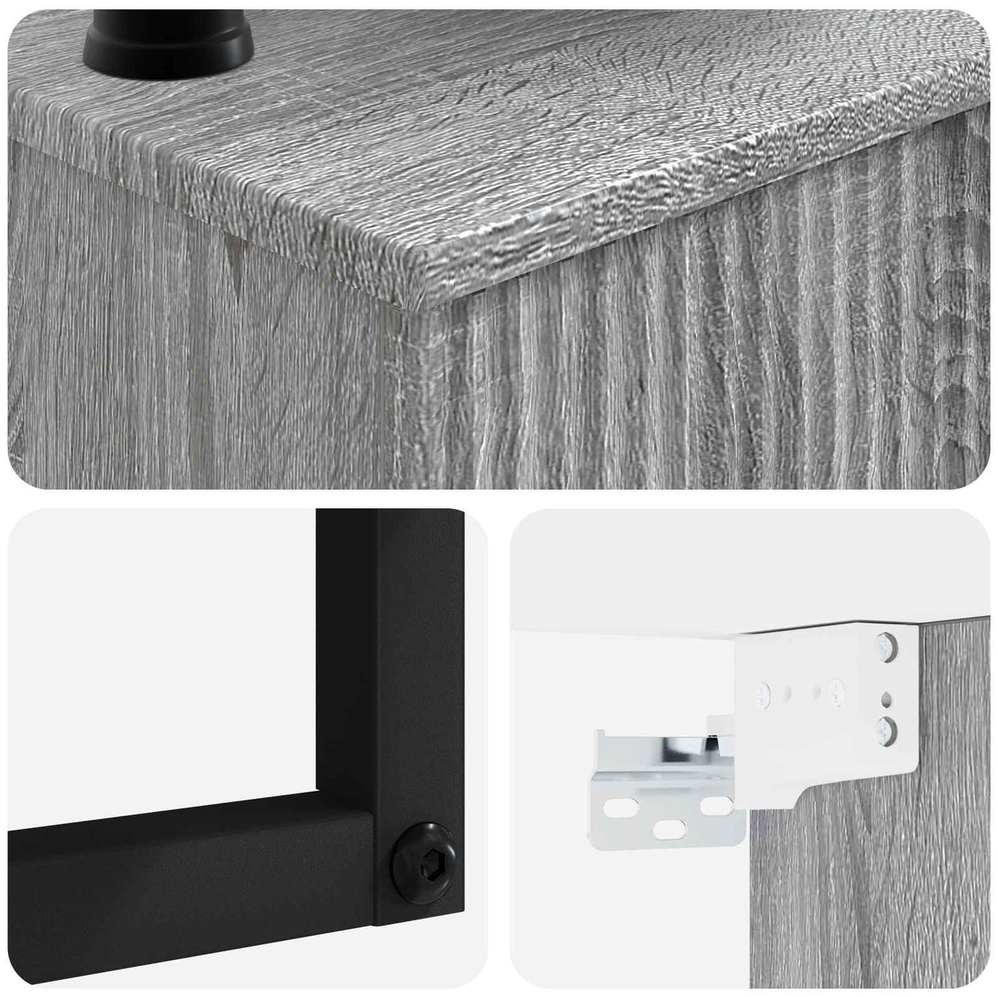 Wall-Mounted Wash Basin Grey Sonoma 40 x 41 x 40.5 cm