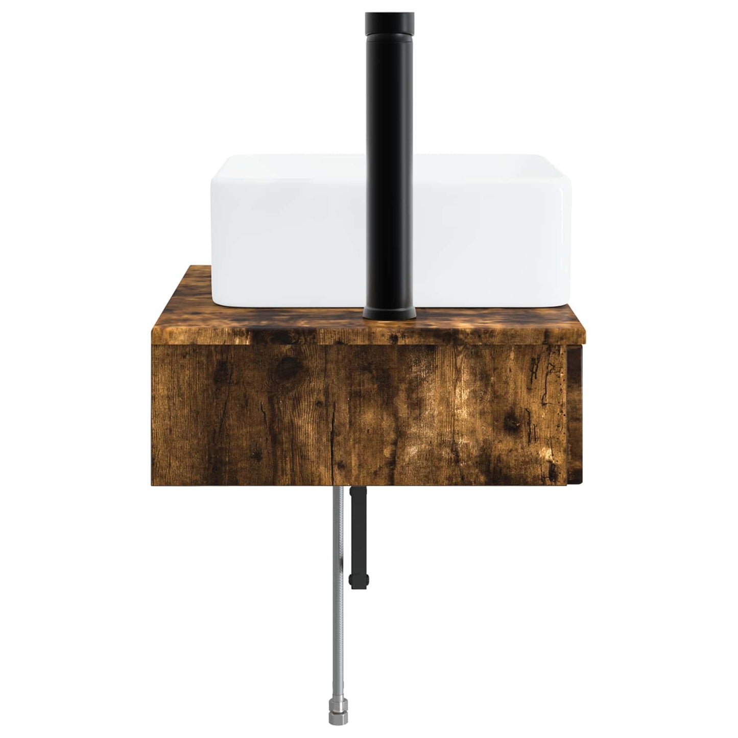 Wall-Mounted Wash Basin Smoked Oak 50 x 41 x 39 cm