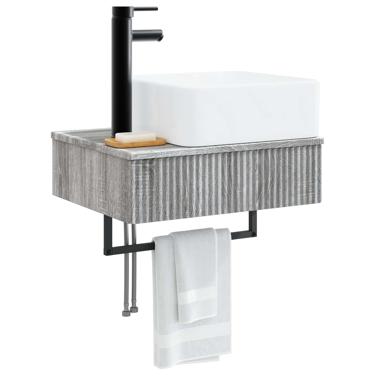 Wall-Mounted Wash Basin Grey Sonoma 53 x 35 x 39 cm