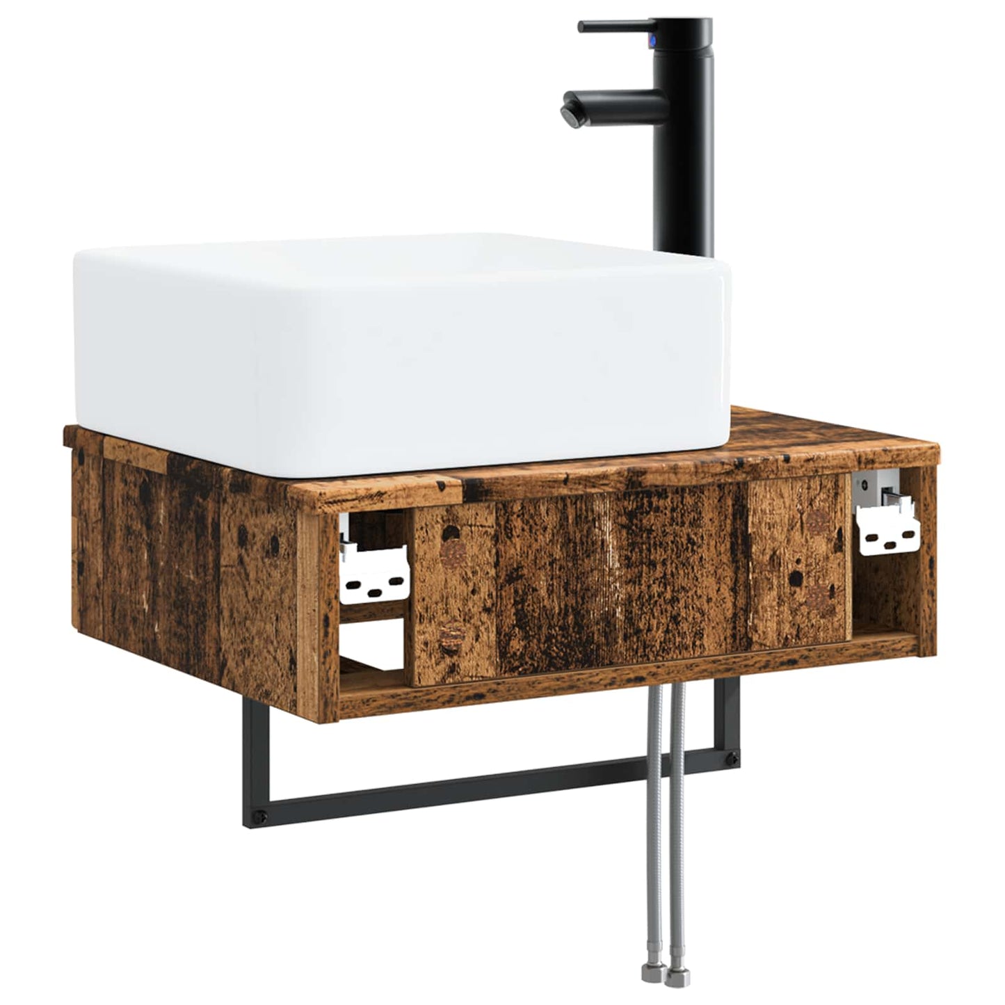 Wall-Mounted Wash Basin Old Wood 53 x 35 x 39 cm