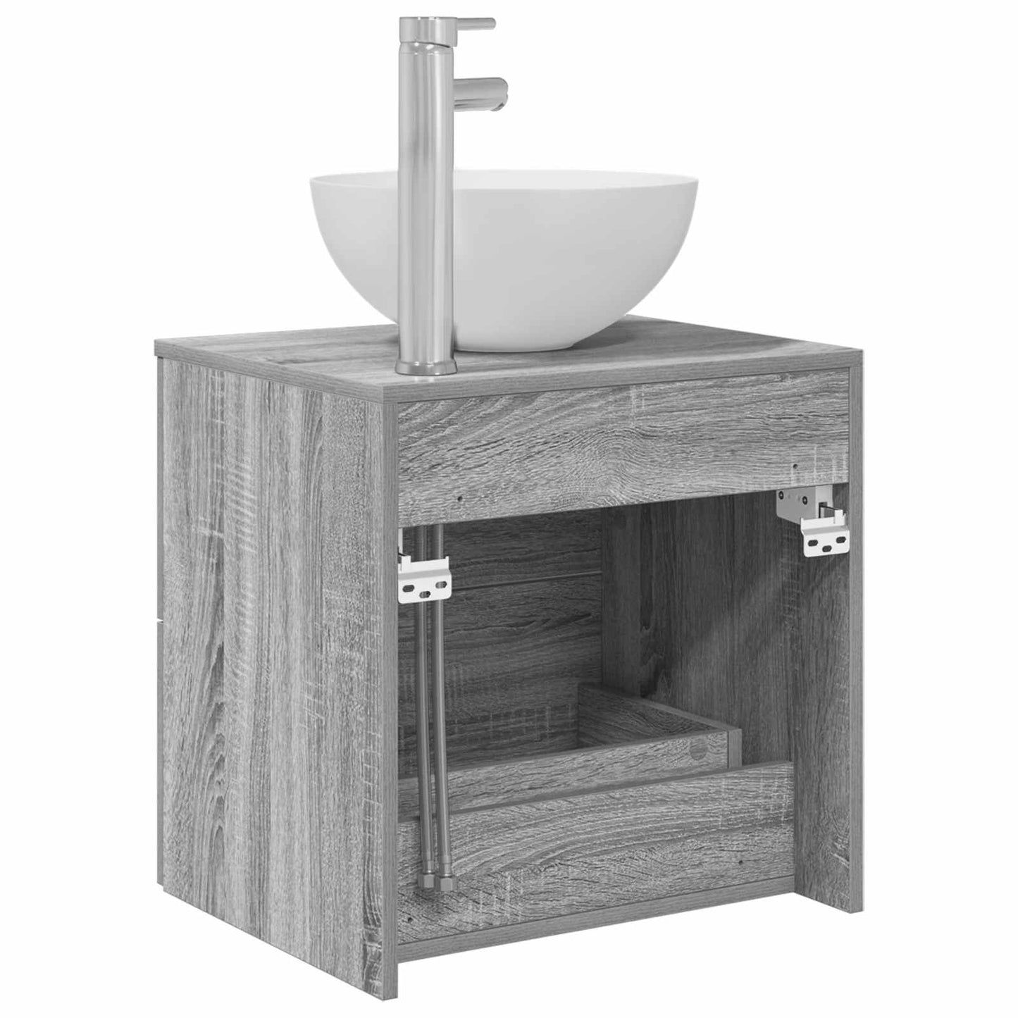 Wall-Mounted Sink Vanity Grey Sonoma 49.5 x 35 x 63 cm