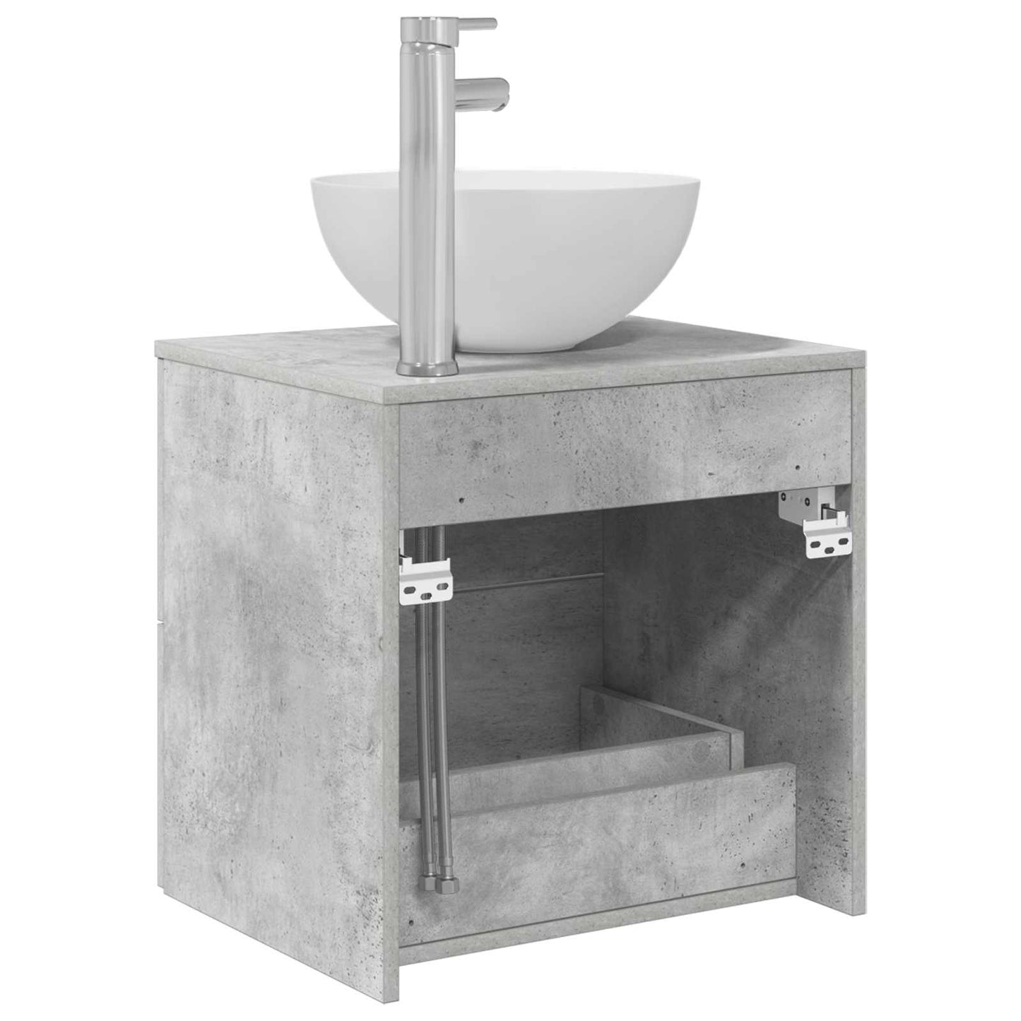 Wall-Mounted Sink Vanity Concrete Grey 49.5 x 41 x 64.5 cm