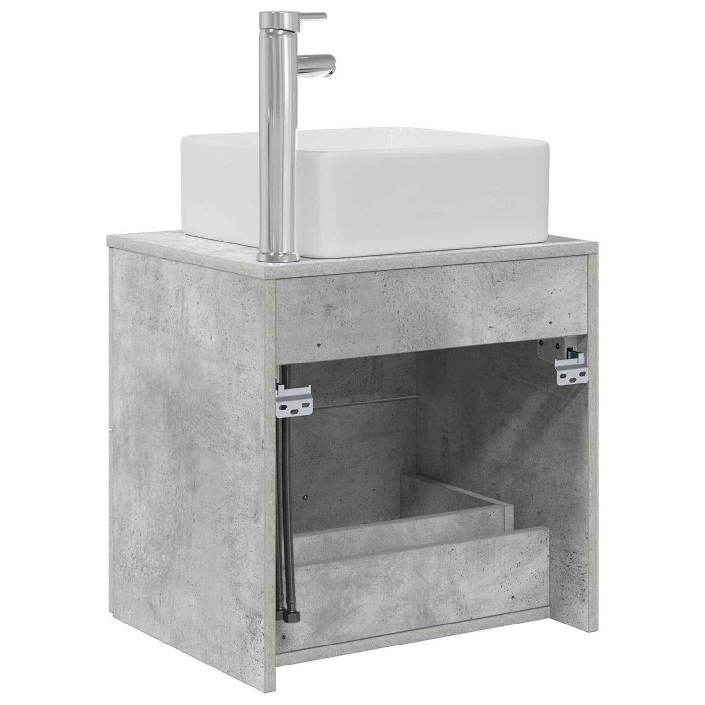 Wall-Mounted Sink Vanity Concrete Grey 49.5 x 41 x 63 cm