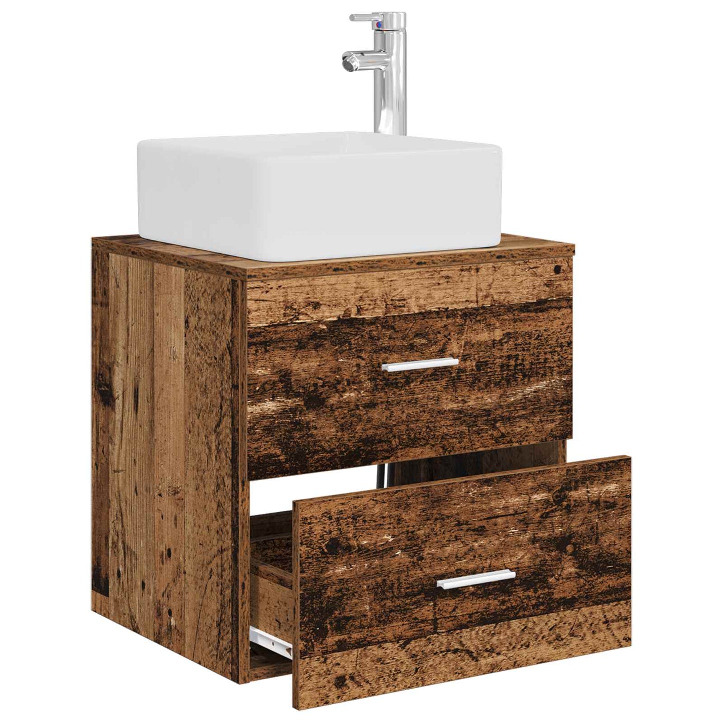 Wall-Mounted Sink Vanity Old Wood 49.5 x 41 x 63 cm