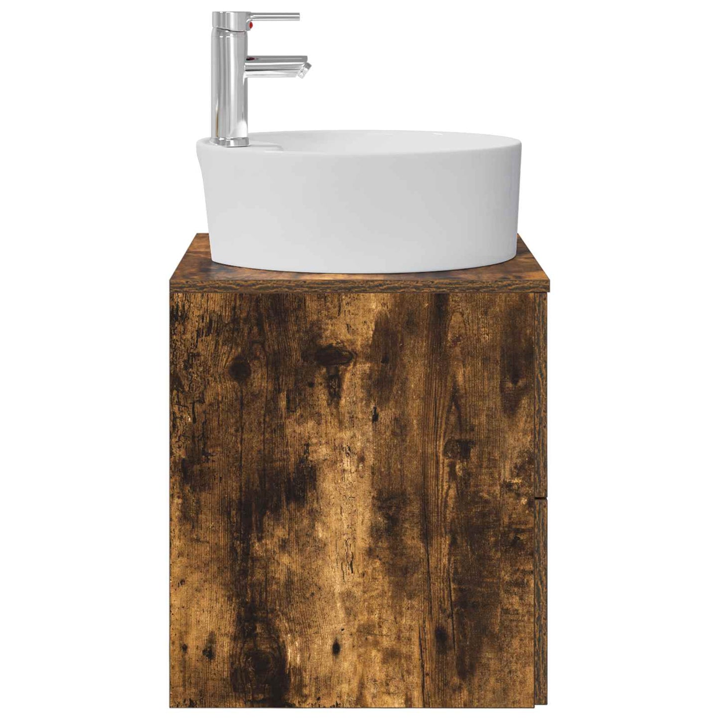 Wall-Mounted Sink Vanity Smoked Oak 49.5 x 44.5 x 65 cm