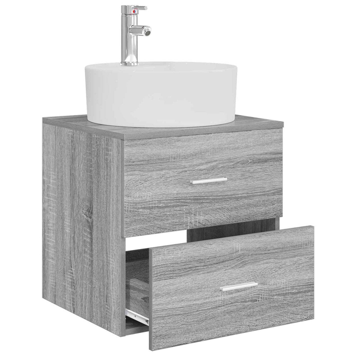 Wall-Mounted Sink Vanity Grey Sonoma 49.5 x 44.5 x 65 cm