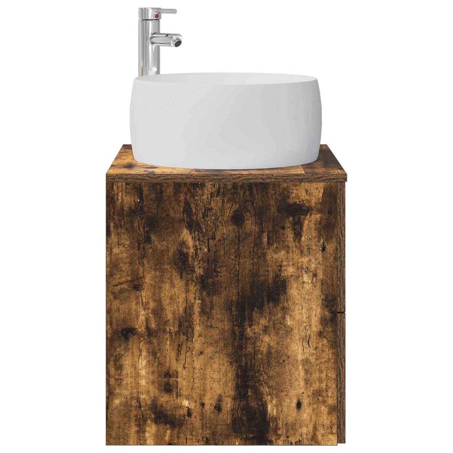 Wall-Mounted Sink Vanity Smoked Oak 49.5 x 44.5 x 66 cm