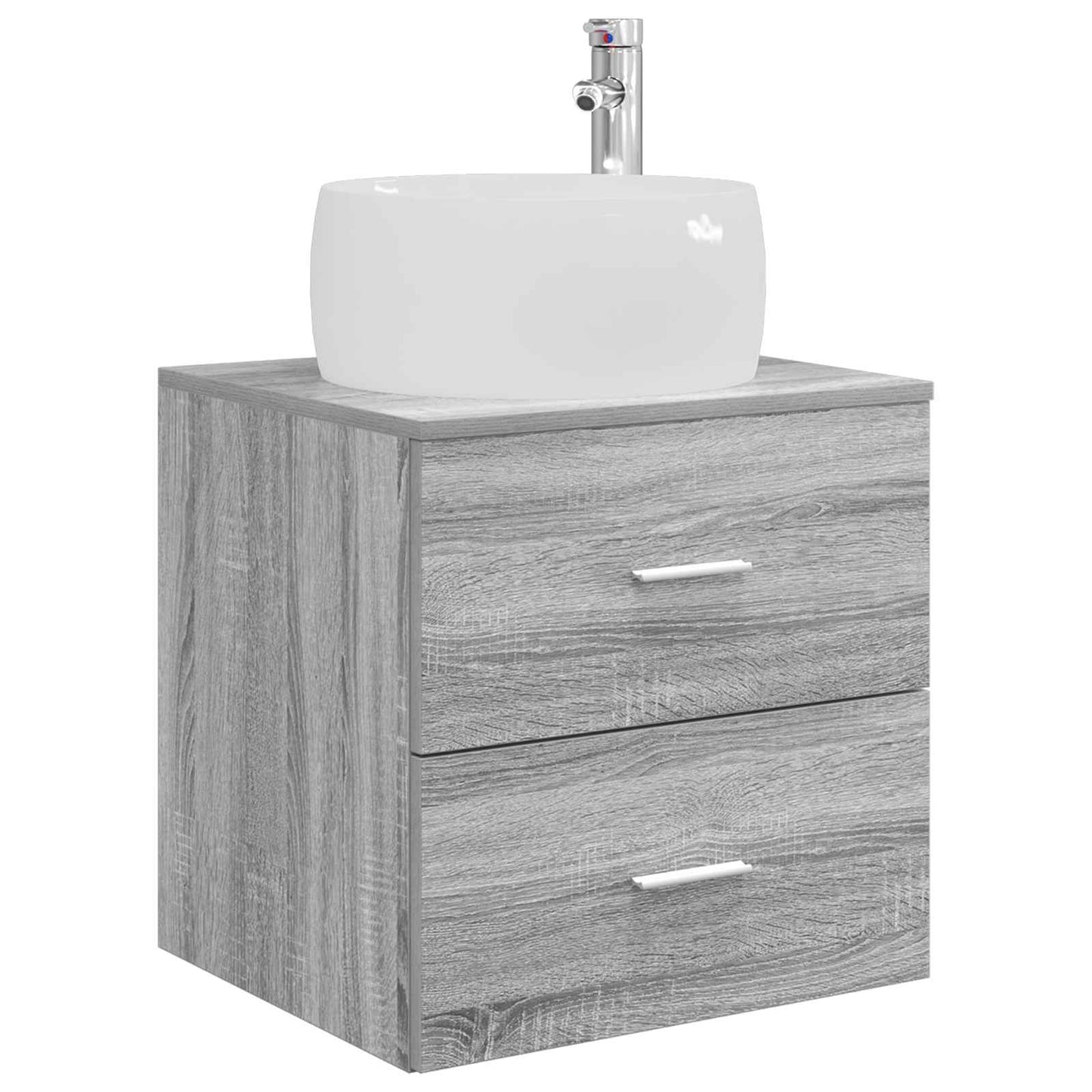 Wall-Mounted Sink Vanity Grey Sonoma 49.5 x 44.5 x 66 cm