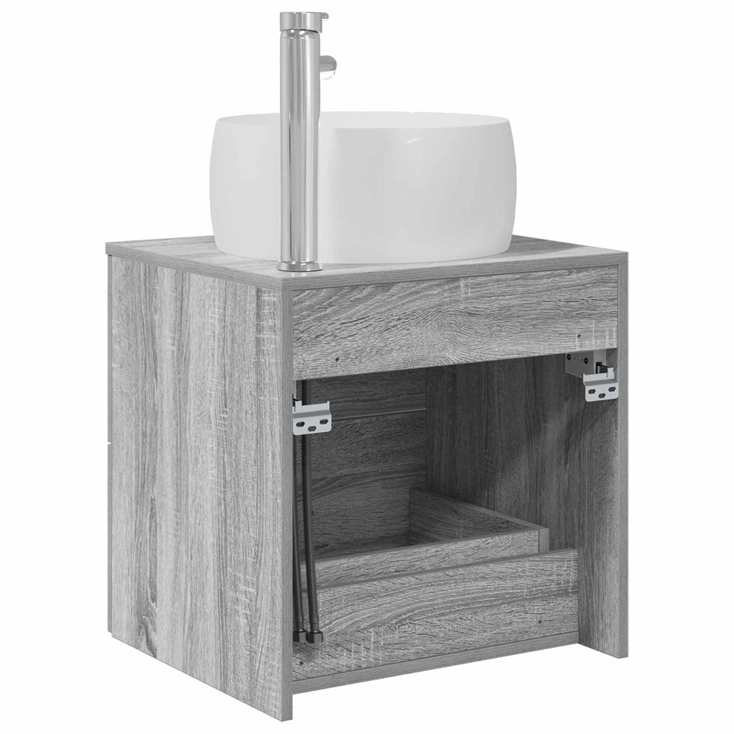 Wall-Mounted Sink Vanity Grey Sonoma 49.5 x 44.5 x 66 cm
