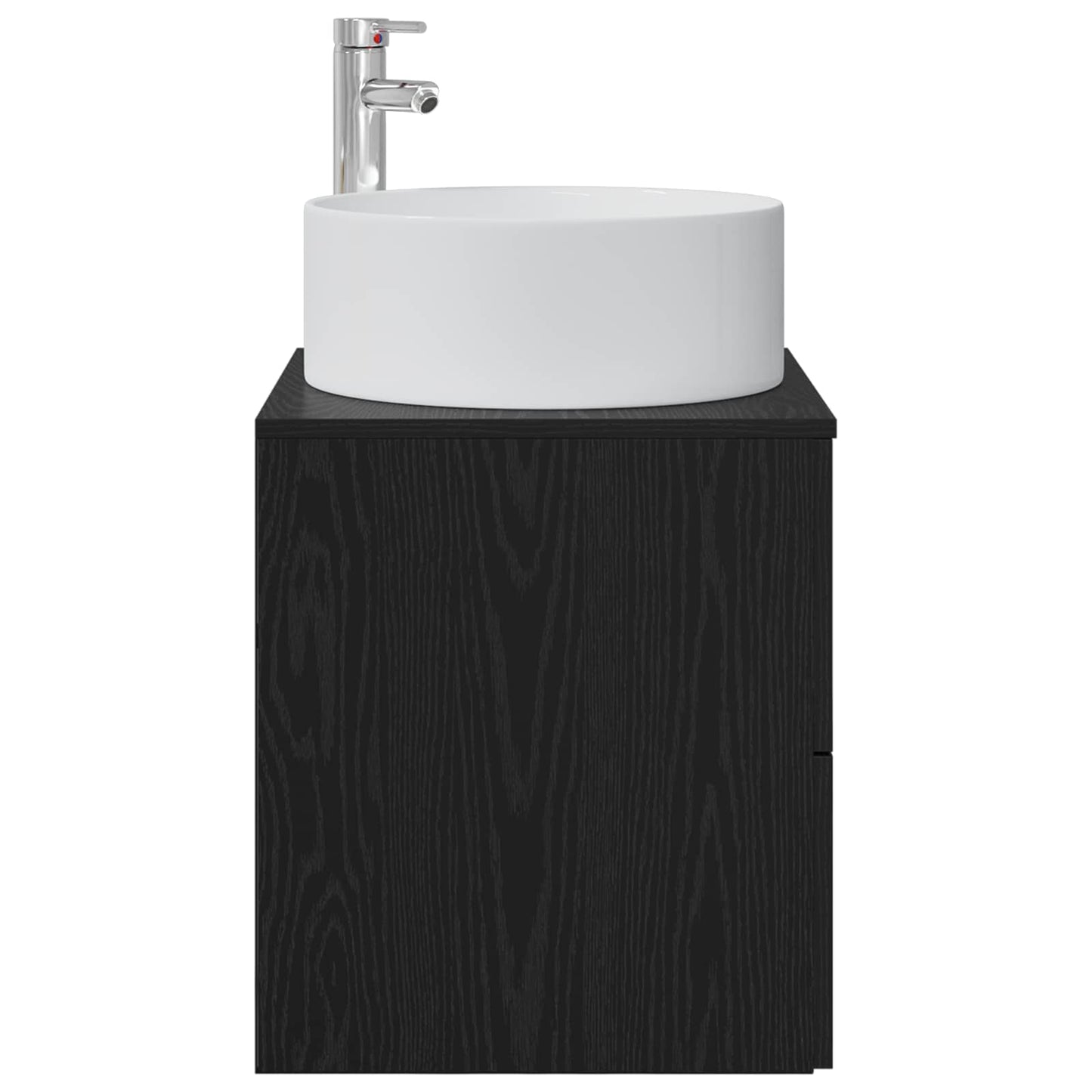 Wall-Mounted Sink Vanity Black Oak 49.5 x 44.5 x 65.5 cm