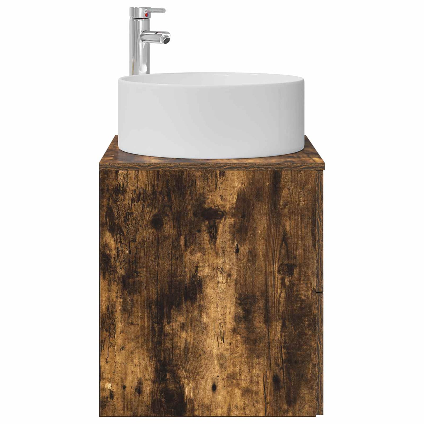 Wall-Mounted Sink Vanity Smoked Oak 49.5 x 44.5 x 65.5 cm