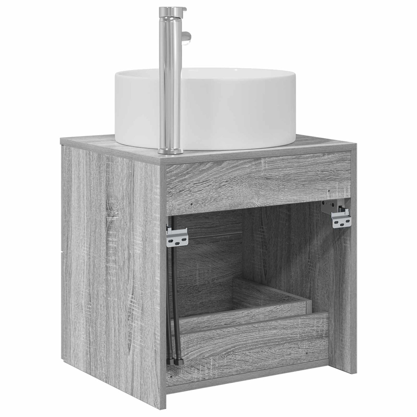 Wall-Mounted Sink Vanity Grey Sonoma 49.5 x 44.5 x 65.5 cm