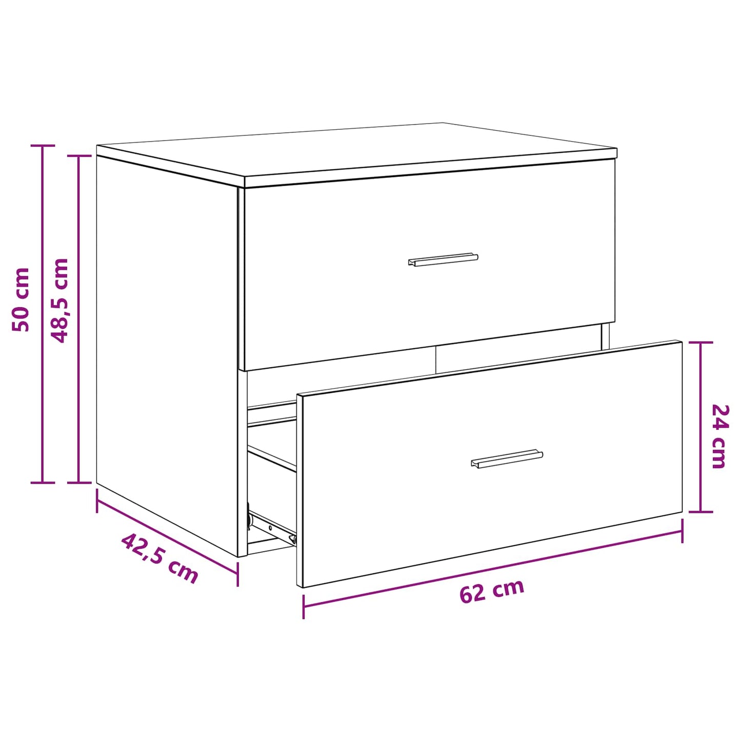 Wall-Mounted Bathroom Cabinet Old Wood 62.5 x 44.5 x 50 cm