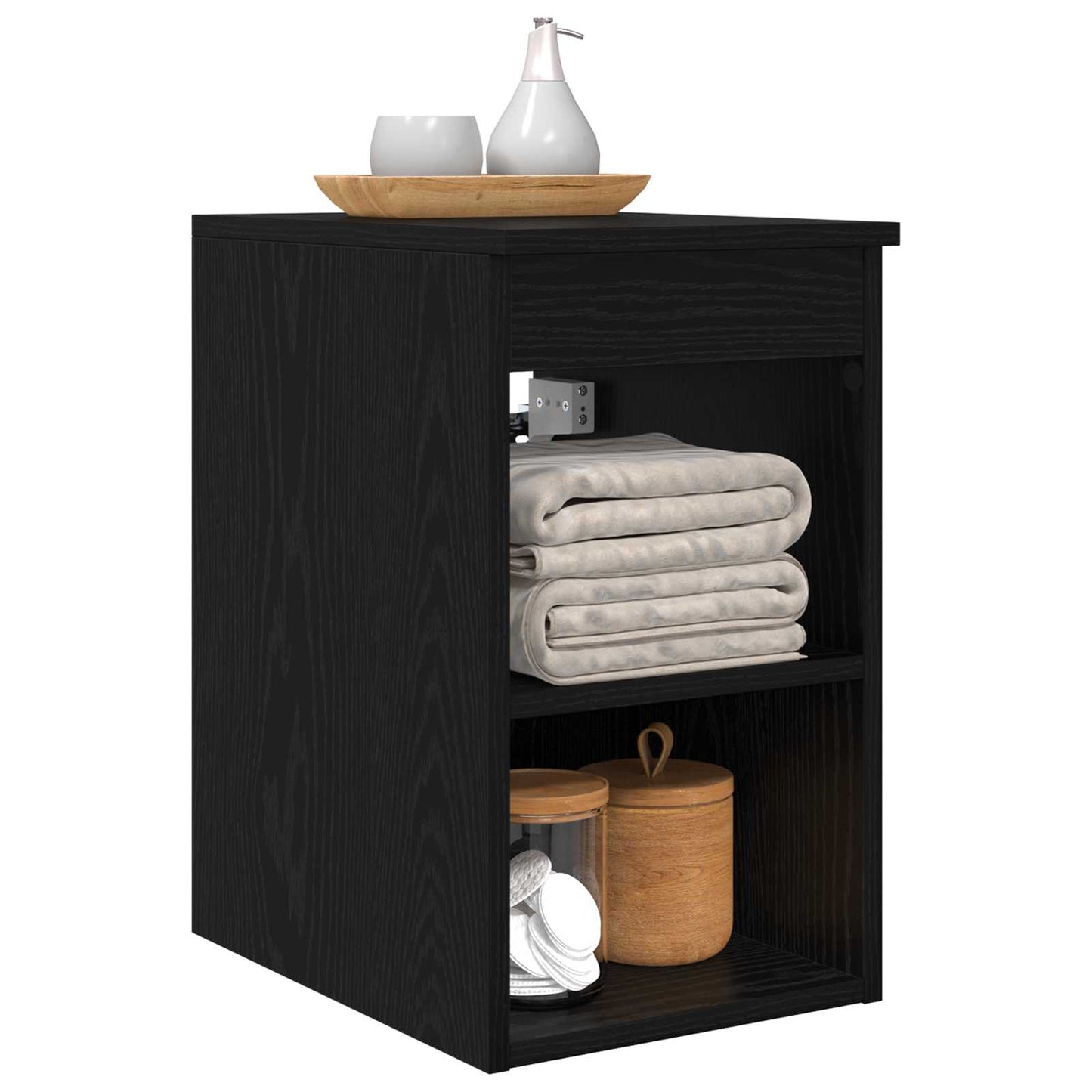 Bathroom Cabinet In-between Black Oak 30 x 41 x 50 cm