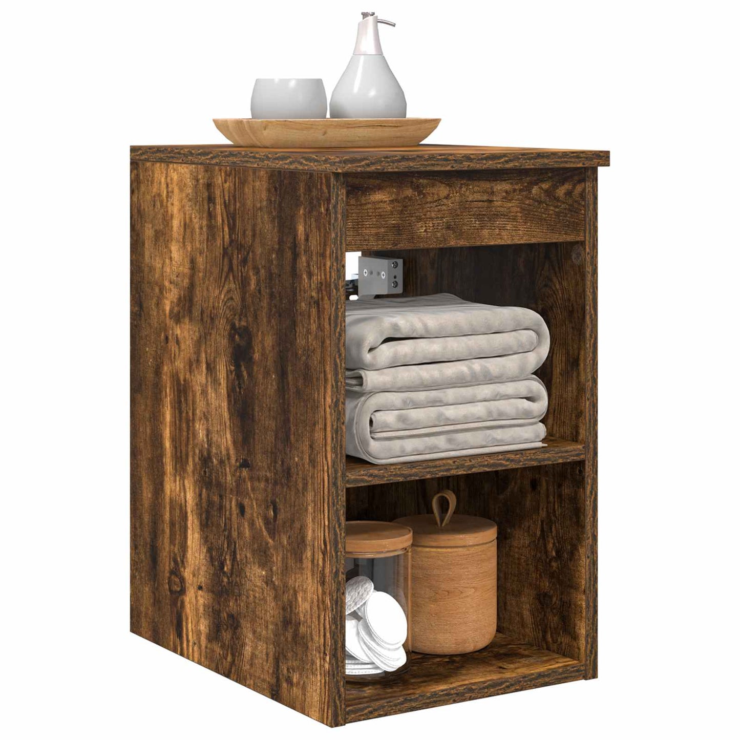 Bathroom Cabinet In-between Smoked Oak 30 x 41 x 50 cm