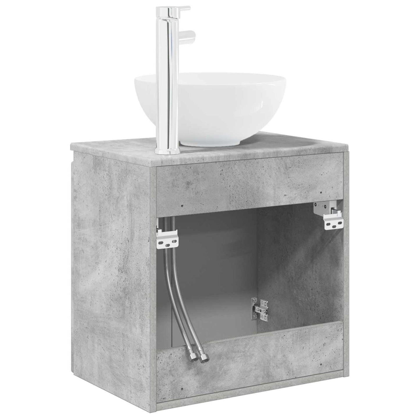 Wall-Mounted Sink Vanity Concrete Grey 49.5 x 35 x 63 cm