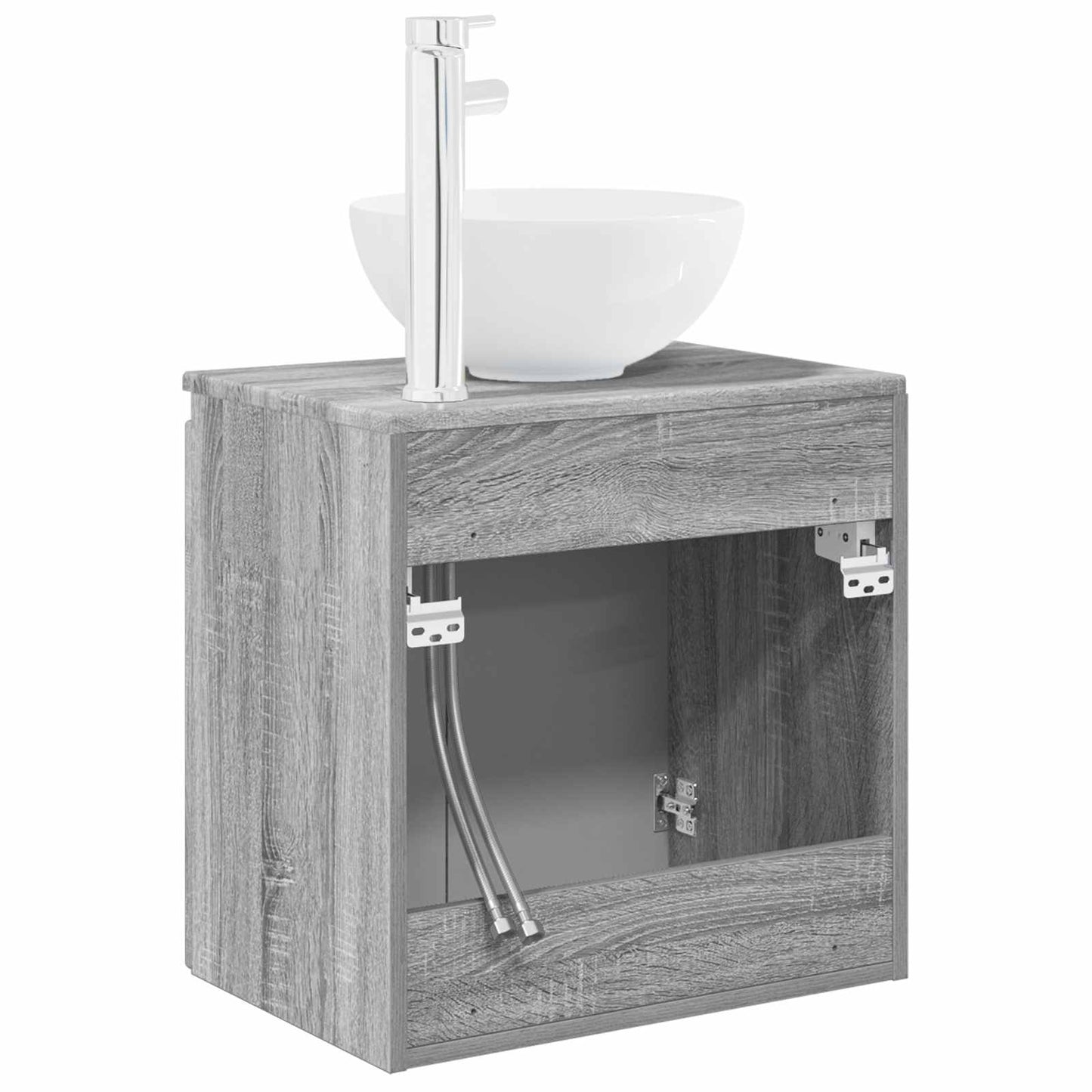 Wall-Mounted Sink Vanity Grey Sonoma 49.5 x 41 x 64.5 cm