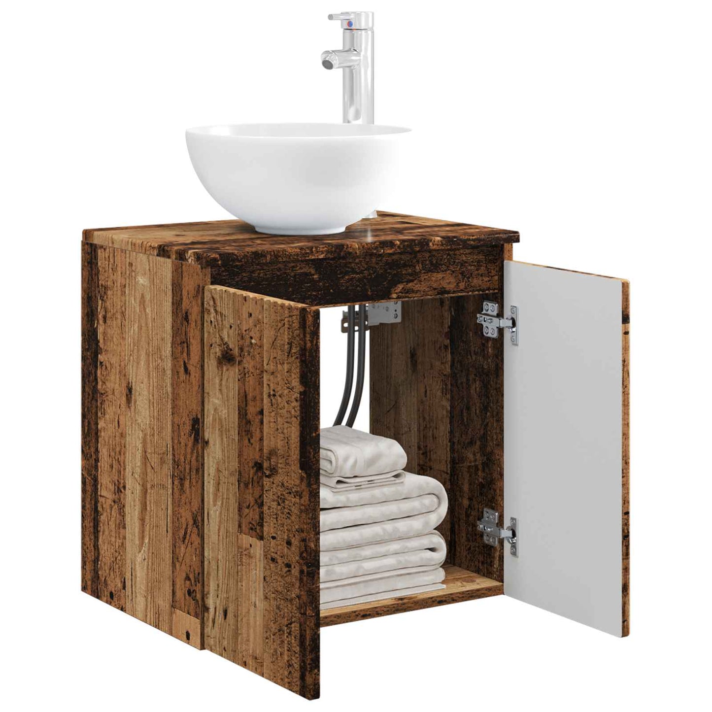 Wall-Mounted Sink Vanity Old Wood 49.5 x 41 x 64.5 cm