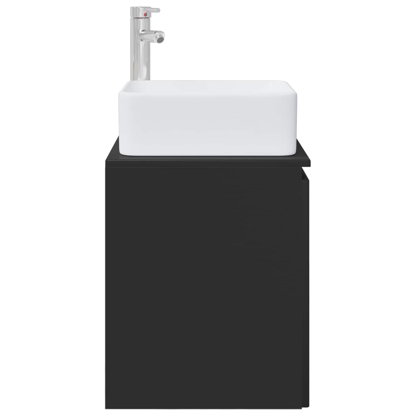 Wall-Mounted Sink Vanity Black 49.5 x 41 x 63 cm