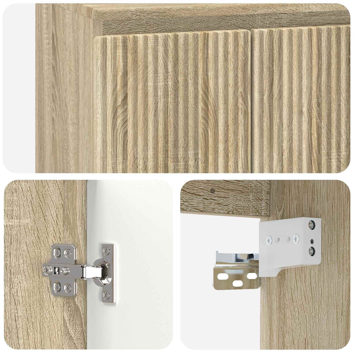 Wall-mounted Bathroom Cabinet Sonoma Oak 62.5 x 44.5 x 50 cm