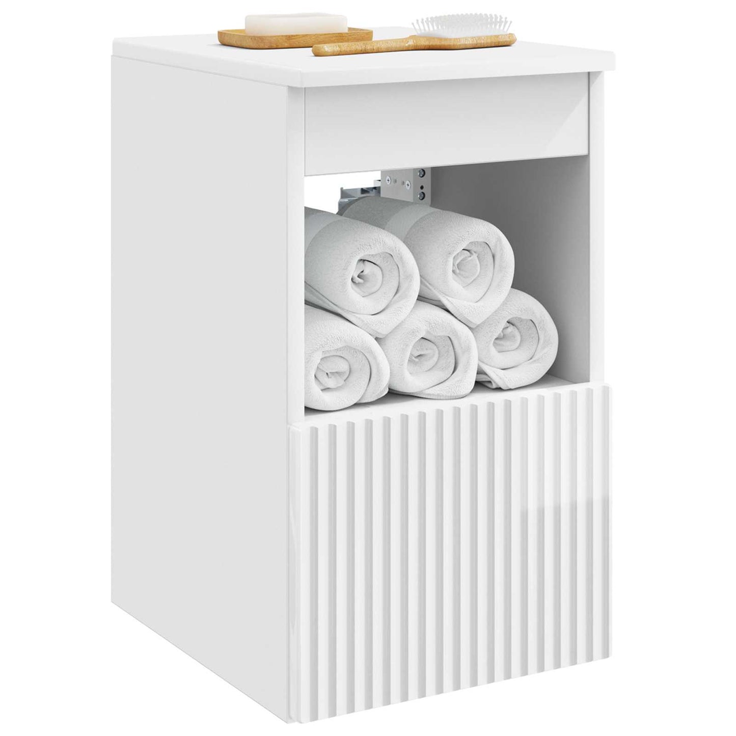 Bathroom Cabinet High Gloss White 30 x 35 x 50 cm