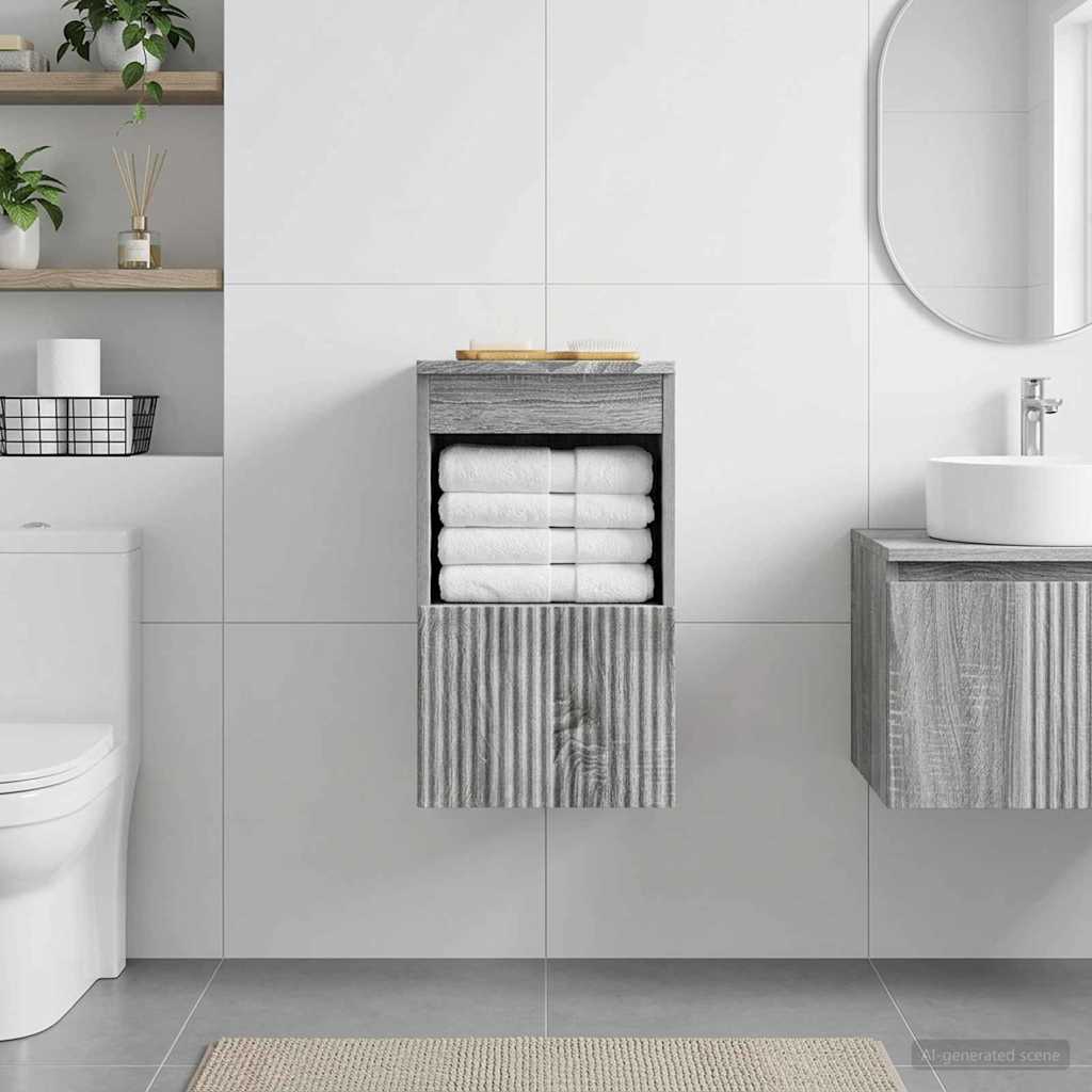 Bathroom Cabinet Grey Sonoma 30 x 35 x 50 cm Engineered Wood